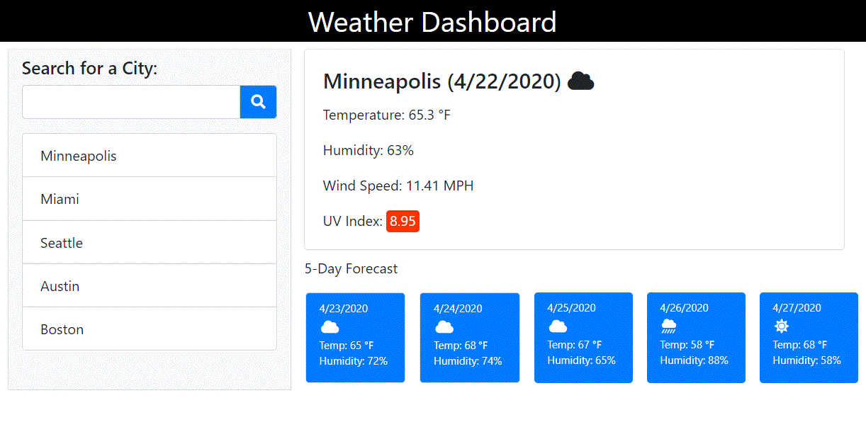 Weather Dashboard